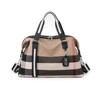 Borsa a tracolla da donna Borsa a tracolla sportiva pieghevole portatile borsa da viaggio per fitness da donna per viaggi brevi viaggi aziendali bagagli singoli, cachi, Taglia unica