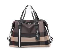 Borsa a tracolla da donna Borsa a tracolla sportiva pieghevole portatile borsa da viaggio per fitness da donna per viaggi brevi viaggi aziendali bagagli singoli, Marrone, Taglia unica