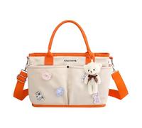 Borsa a tracolla da donna, borsa fasciatoio, impermeabile, di grande capacità, multiuso, per la cameretta dei bambini, leggera, con grande apertura per le donne, beige., descrizione