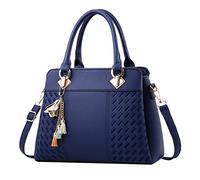 Borsa a tracolla da donna, capiente, alla moda, in pelle, per chitarra, Blu, Taglia unica