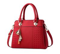 Borsa a tracolla da donna, capiente, alla moda, in pelle, per chitarra, vino, Taglia unica