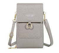 Borsa a tracolla da donna casual borsa a tracolla regolabile con finestra per cellulare visibile sopra la borsa a tracolla, D, Taglia unica