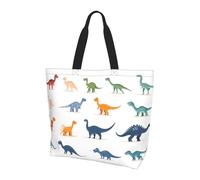 Borsa a tracolla da donna colorata con dinosauri, borsa per la spesa, impermeabile, con tasca interna, per lavoro, viaggi, scuola
