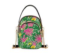 Borsa a tracolla da donna colorata verde tropicale con tasche multiple per le donne per le madri