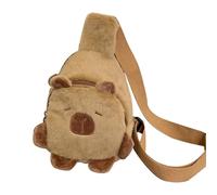 Borsa a tracolla da donna con animali in peluche a spalla per lo shopping e incontri morbida tracolla bella messaggeri cartone animato petto peluche capybara spalla bella messenger, Span diagonale