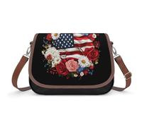 Borsa a tracolla da donna con bandiera degli Stati Uniti, borsa a tracolla alla moda, borsa a tracolla con tracolla regolabile