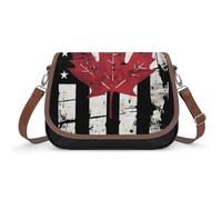 Borsa a tracolla da donna con bandiera del Canada degli Stati Uniti, alla moda, borsa a tracolla con tracolla regolabile