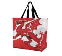 Borsa a tracolla da donna con bandiera del Galles gallese, borsa per la spesa, riutilizzabile, leggera, borsa da viaggio