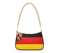Borsa a tracolla da donna con bandiera del Palatinato della Renania Borsa a tracolla da donna Borsa a tracolla da donna Borsa hobo borsa floreale con chiusura a cerniera media