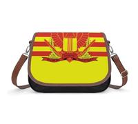 Borsa a tracolla da donna con bandiera della guerra del Vietnam del Sud, borsa a tracolla alla moda, borsa a tracolla con tracolla regolabile