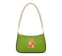 Borsa a tracolla da donna con bandiera della provincia di Jaen, borsa da sera Hobo, borsa a catena con cerniera media
