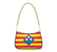 Borsa a tracolla da donna con bandiera della provincia di Lleida borsa classica formale Hobo Designer borsa media tote chiusura con cerniera