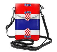 Borsa a tracolla da donna con bandiera della Repubblica di Croazia, perfetta per viaggi e shopping, nera, taglia unica