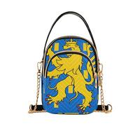 Borsa a tracolla da donna con bandiera Franche Comte trapuntata per telefono cellulare borsa a catena carino designer pochette da donna con cerniera, 15 cm × 21,1 cm × 7,9 cm