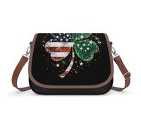 Borsa a tracolla da donna con bandiera irlandese degli Stati Uniti, borsa a tracolla alla moda, borsa a tracolla con tracolla regolabile