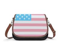 Borsa a tracolla da donna con bandiera trans degli Stati Uniti, borsa a tracolla alla moda con tracolla regolabile