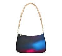 Borsa a tracolla da donna con cerniera, colore fluo, semplice borsa a tracolla da donna con tracolla a catena