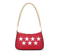 Borsa a tracolla da donna con cerniera, stampa della bandiera della Comunità di Madrid, borsa da sera colorata da donna con tracolla a catena