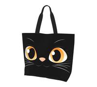 Borsa a tracolla da donna con faccia di gatto, borsa per la spesa, impermeabile, grande borsa con tasca interna, per lavoro, viaggi, scuola