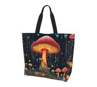 Borsa a tracolla da donna con funghi della foresta delle fate, borsa per la spesa, impermeabile, grande borsa con tasca interna, per lavoro, viaggi, scuola