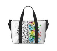 Borsa a tracolla da donna con immagine geometrica del cervello con stampa scientifica borsa a tracolla portatile adatta per allenamenti in palestra, pendolarismo e viaggi