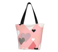 Borsa a tracolla da donna con motivo astratto con grafico d'amore