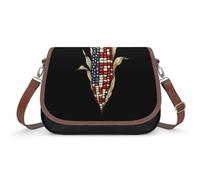 Borsa a tracolla da donna con motivo bandiera degli Stati Uniti, borsa a tracolla alla moda con tracolla regolabile