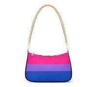 Borsa a tracolla da donna con movimento bisessuale in tela Lgbt con stampe per donne Hobo borsa da festa floreale tote borse con chiusura a cerniera