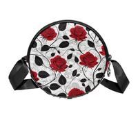 Borsa a tracolla da donna con mucca delle Highland dei cartoni animati, piccola borsa a tracolla con tracolla regolabile, borsa a tracolla con borsa a tracolla per donna viaggi shopping, Rosa rossa