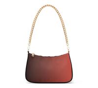 Borsa a tracolla da donna con sfumatura rossa nera e rossa per donna, casual, borsa hobo per tutti i giorni con chiusura a cerniera