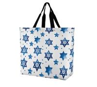 Borsa a tracolla da donna con simbolo di Israele, bandiera ebraica, borsa per la spesa, riutilizzabile, leggera, borsa da viaggio