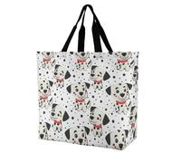 Borsa a tracolla da donna con simpatico cane dalmata, borsa per la spesa, riutilizzabile, leggera, borsa da viaggio