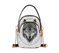 Borsa a tracolla da donna con stampa allover durevole rune vichinghe | Poliestere 3 tasche con cerniera convertibile spalla e tracolla per uso quotidiano