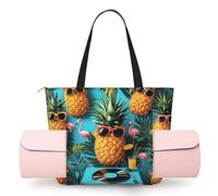Borsa a tracolla da donna con stampa ananas, grande borsa da palestra