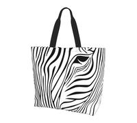 Borsa a tracolla da donna con stampa astratta zebrata borse per la spesa con animali borsa grande resistente all'acqua con tasca interna per lavoro, viaggi, scuola