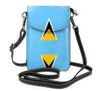 Borsa a tracolla da donna con stampa bandiera di Santa Lucia, perfetta per viaggi e shopping