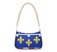 Borsa a tracolla da donna con stampa della bandiera della Val de Loira, borsa classica Hobo Totes Designer Tote Borse con chiusura a cerniera