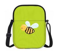 Borsa a tracolla da donna con stampa di api in stile cartone animato, borsa da viaggio casual per tutti