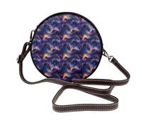 Borsa a tracolla da donna con stampa di drago e stella fantasy, da viaggio, piccole borse in pelle a tracolla da donna