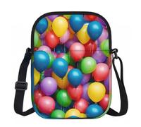 Borsa a tracolla da donna con stampa di palloncini colorati con cielo blu, borsa da viaggio casual per attività quotidiane