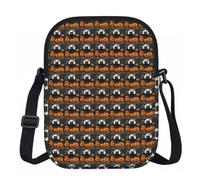 Borsa a tracolla da donna con stampa di zucca e pipistrello e luna di Halloween, borsa da viaggio leggera da ufficio casual per tutti i giorni