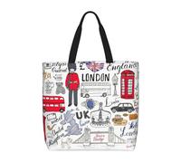 Borsa a tracolla da donna con stampa "I Love London", borsa a tracolla casual per attività all'aperto, vacanze, weekender, viaggi, regali