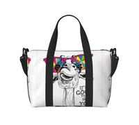 Borsa a tracolla da donna con stampa simpatica e divertente giraffa, adatta per allenamenti in palestra, pendolarismo e viaggi