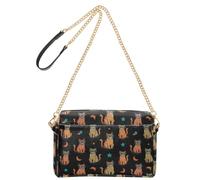 Borsa a tracolla da donna con stampa su tutta la superficie, facile da | Atomic Era - Idrorepellente per gatti da viaggio