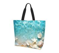 Borsa a tracolla da donna con stella marina Hawaii Beach Borsa per la spesa impermeabile grande borsa con tasca interna per lavoro, viaggi, scuola