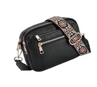 Borsa a tracolla da donna, con tracolla larga, borsa a tracolla per telefono, borse a tracolla, piccole borse a tracolla per donne, Nero