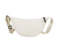 Borsa a tracolla da donna con tracolla regolabile con cerniera di grande capacità casual in nylon da donna borsa a tracolla singola borsa per gnocchi uso quotidiano borsa a tracolla destino, bianco