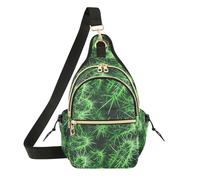 Borsa a tracolla da donna con tracolla regolabile, zaino da donna per corsa, escursionismo, cactus vecchio stile lento verde neon