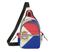 Borsa a tracolla da donna, convertibile, per viaggi, escursionismo, Bandiera di Sint Maarten, One Size, Colorato
