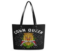 Borsa a tracolla da donna Cool Corn Queen Corn Crop Top Tote Bag in pelle alla moda per lavoro da donna